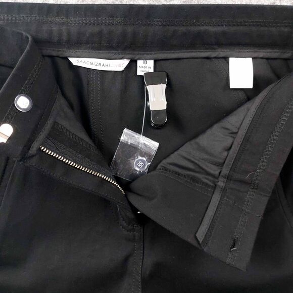 Isaac Mizrahi Live 24/7 Pant Size 10 Black Stretch Straight Leg - Picture 3 of 13